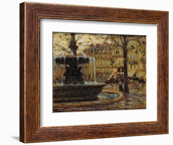 La Fontaine, Paris, 1904 (Oil on Panel)-Henri Eugene Augustin Le Sidaner-Framed Giclee Print