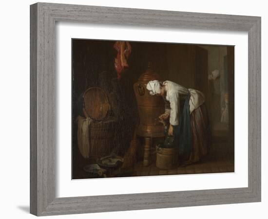 La Fontaine (The Water Cister), 1733-Jean-Baptiste Simeon Chardin-Framed Giclee Print