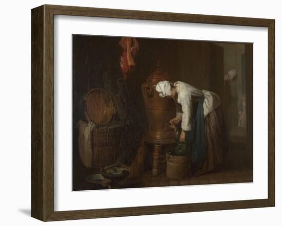 La Fontaine (The Water Cister), 1733-Jean-Baptiste Simeon Chardin-Framed Giclee Print