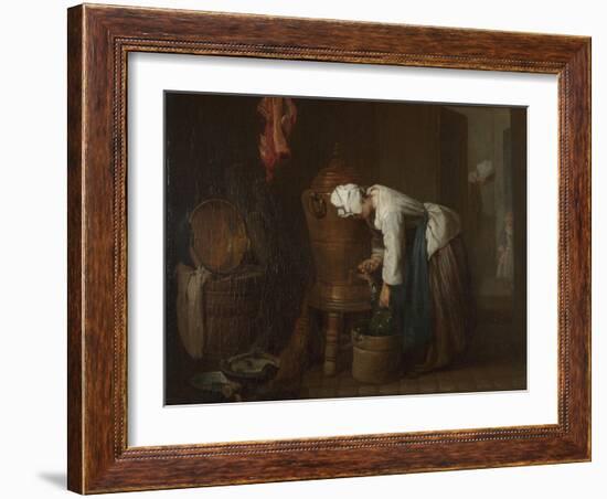 La Fontaine (The Water Cister), 1733-Jean-Baptiste Simeon Chardin-Framed Giclee Print