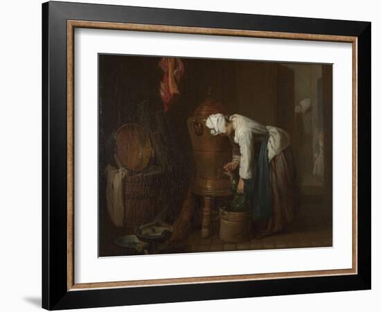 La Fontaine (The Water Cister), 1733-Jean-Baptiste Simeon Chardin-Framed Giclee Print