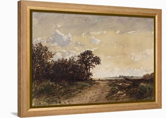 La forêt de Fontainebleau aux environs de Barbizon-Félix Ziem-Framed Premier Image Canvas