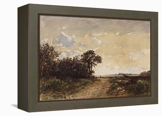 La forêt de Fontainebleau aux environs de Barbizon-Félix Ziem-Framed Premier Image Canvas