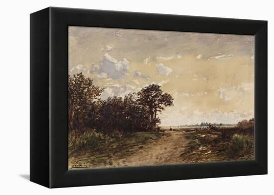 La forêt de Fontainebleau aux environs de Barbizon-Félix Ziem-Framed Premier Image Canvas