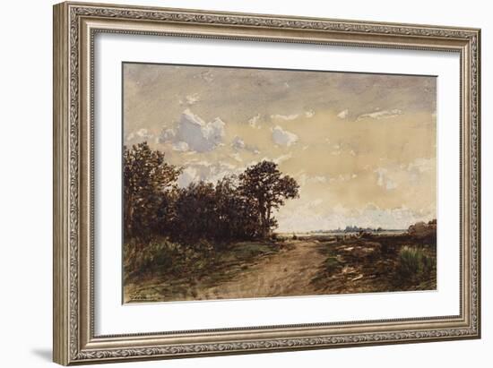 La forêt de Fontainebleau aux environs de Barbizon-Félix Ziem-Framed Giclee Print