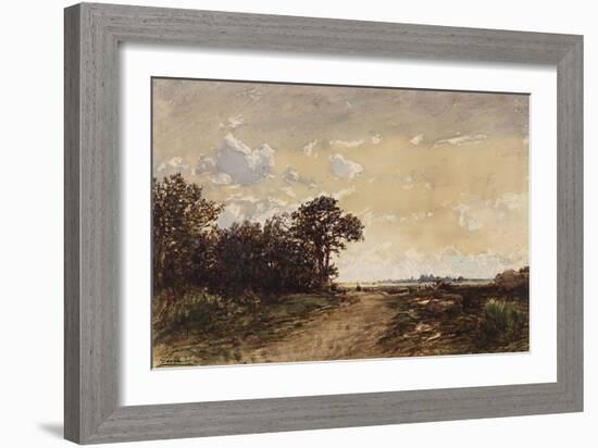 La forêt de Fontainebleau aux environs de Barbizon-Félix Ziem-Framed Giclee Print