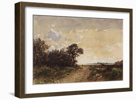 La forêt de Fontainebleau aux environs de Barbizon-Félix Ziem-Framed Giclee Print