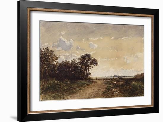 La forêt de Fontainebleau aux environs de Barbizon-Félix Ziem-Framed Giclee Print