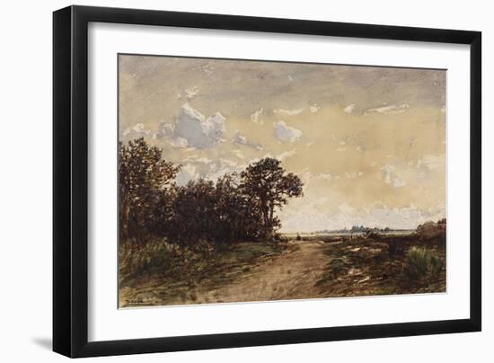 La forêt de Fontainebleau aux environs de Barbizon-Félix Ziem-Framed Giclee Print