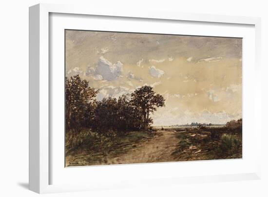 La forêt de Fontainebleau aux environs de Barbizon-Félix Ziem-Framed Giclee Print