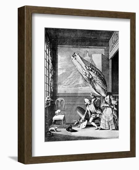 La Francoise a Londres: the French Lady in London or the Head-Dress of the Year 1771-null-Framed Giclee Print