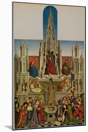 'La Fuente De La Vida', (The Fountain of Grace), 1430-1455, (c1934)-Jan Van Eyck-Mounted Giclee Print