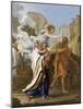 La fuite en Egypte-Nicolas Poussin-Mounted Giclee Print