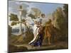 La fuite en Egypte-Nicolas Poussin-Mounted Giclee Print