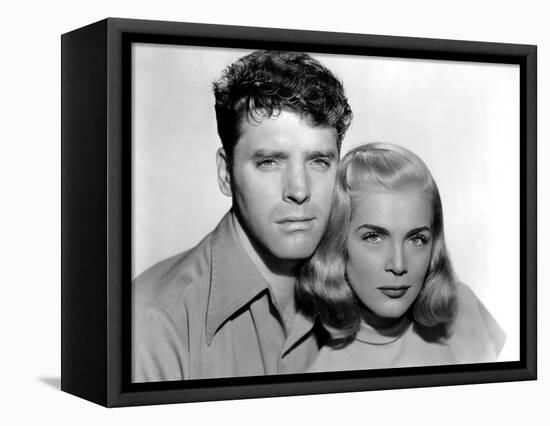 La furie du desert (Desert Fury) by Lewis Allen with Lizabeth Scott and Burt Lancaster, 1947 (b/w p-null-Framed Stretched Canvas