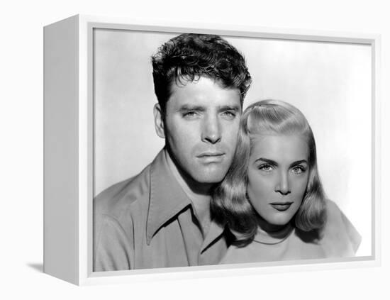 La furie du desert (Desert Fury) by Lewis Allen with Lizabeth Scott and Burt Lancaster, 1947 (b/w p-null-Framed Stretched Canvas