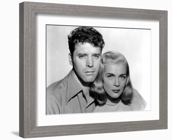 La furie du desert (Desert Fury) by Lewis Allen with Lizabeth Scott and Burt Lancaster, 1947 (b/w p-null-Framed Photo