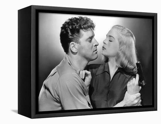 La furie du desert (Desert Fury) by Lewis Allen with Lizabeth Scott and Burt Lancaster, 1947 (b/w p-null-Framed Stretched Canvas