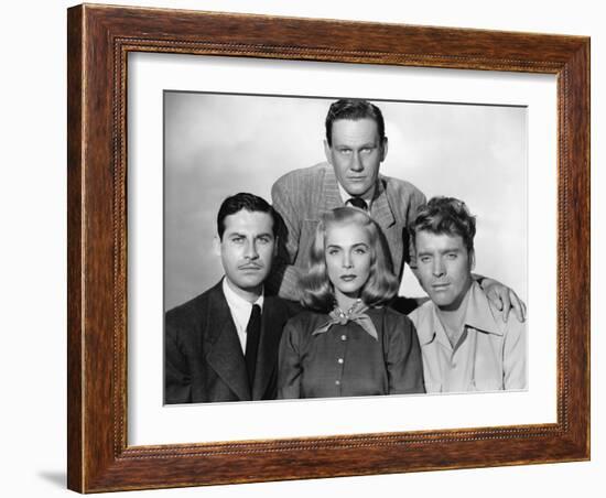 La furie du desert (Desert Fury) by Lewis Allen with Lizabeth Scott John Hodiak and Burt Lancaster,-null-Framed Photo