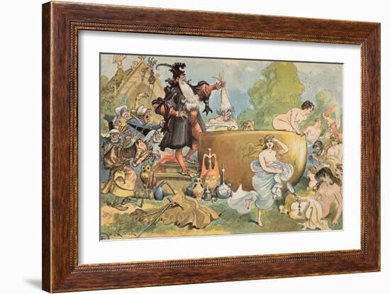 La Fut Dit a Pantagruel Qu'Il Refondoit Les Vieilles', 1902-Albert Robida-Framed Giclee Print