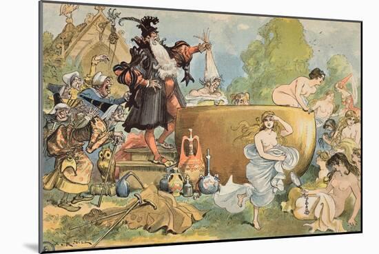La Fut Dit a Pantagruel Qu'Il Refondoit Les Vieilles', 1902-Albert Robida-Mounted Giclee Print