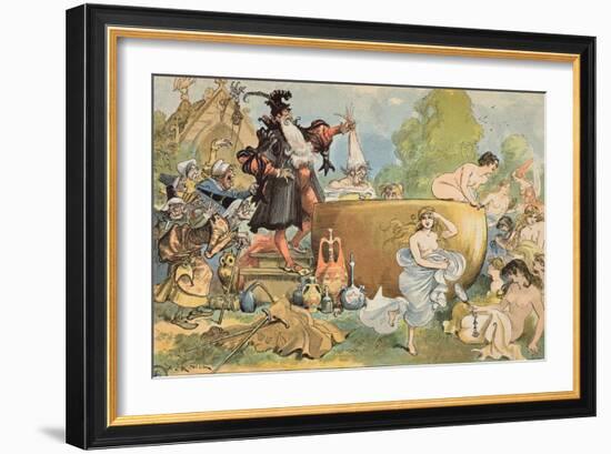 La Fut Dit a Pantagruel Qu'Il Refondoit Les Vieilles', 1902-Albert Robida-Framed Giclee Print