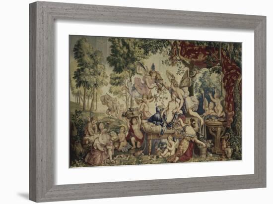 La Galerie de Saint-Cloud. Le printemps ou le mariage de Flore et de Zéphyr-Pierre Mignard-Framed Giclee Print