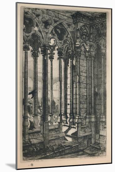 'La Galerie Notre-Dame (3rd State, 11 1/8 x 6 15/16 Inches)', 1853, (1927.)-Charles Meryon-Mounted Giclee Print