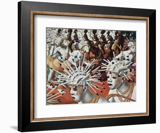 La Ganza (Bambili), from Dessins Et Peintures D'afrique, Executes Au Cours De L'expedition Citroen-Alexander Yakovlev-Framed Giclee Print