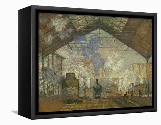 La Gare Saint Lazare, 1877-Claude Monet-Framed Premier Image Canvas