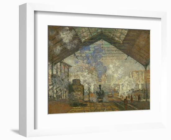 La Gare Saint Lazare, 1877-Claude Monet-Framed Giclee Print