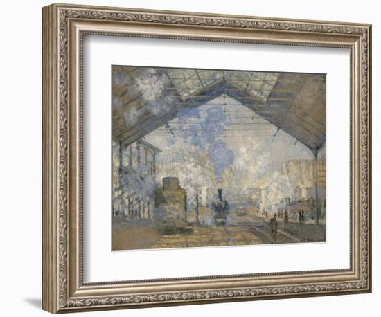 La gare Saint-Lazare-Claude Monet-Framed Giclee Print