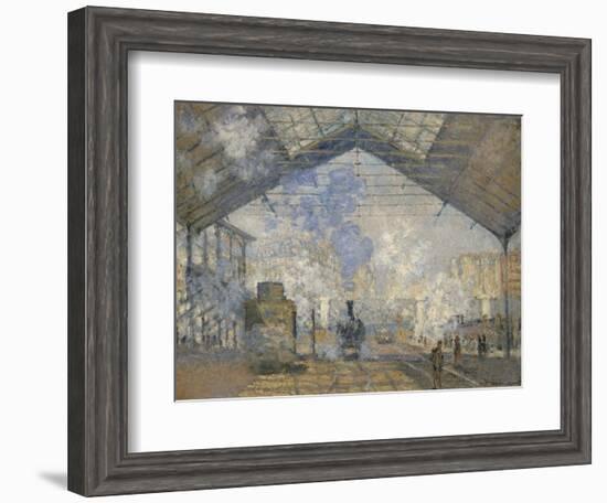 La gare Saint-Lazare-Claude Monet-Framed Giclee Print