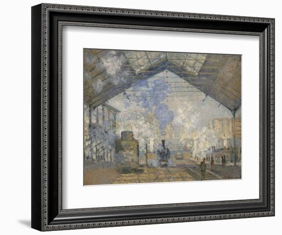 La gare Saint-Lazare-Claude Monet-Framed Giclee Print