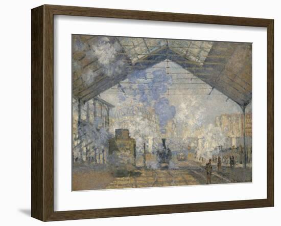 La gare Saint-Lazare-Claude Monet-Framed Giclee Print