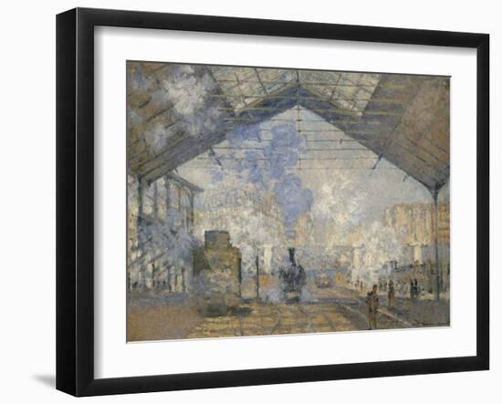 La gare Saint-Lazare-Claude Monet-Framed Giclee Print