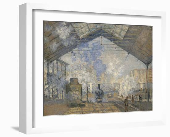 La gare Saint-Lazare-Claude Monet-Framed Giclee Print