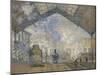 La gare Saint-Lazare-Claude Monet-Mounted Giclee Print