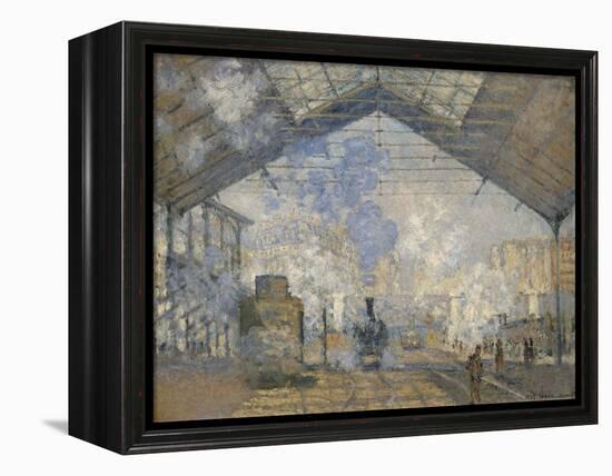 La gare Saint-Lazare-Claude Monet-Framed Premier Image Canvas