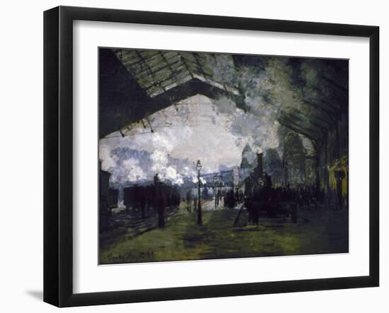 La gare St Lazare-Claude Monet-Framed Giclee Print