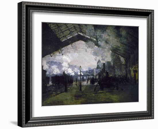 La gare St Lazare-Claude Monet-Framed Giclee Print