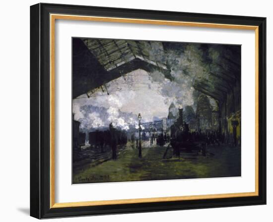 La gare St Lazare-Claude Monet-Framed Giclee Print