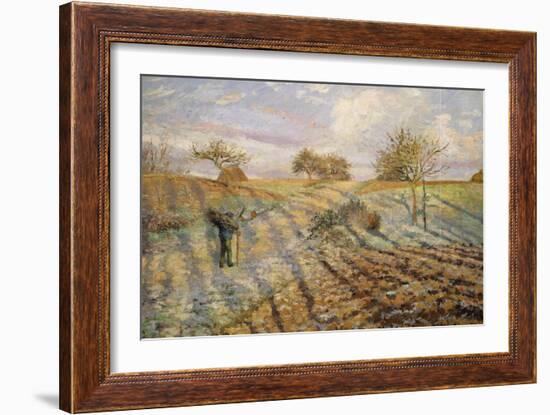 La Gelée Blanche (Hoarfrost), 1873-Camille Pissarro-Framed Giclee Print