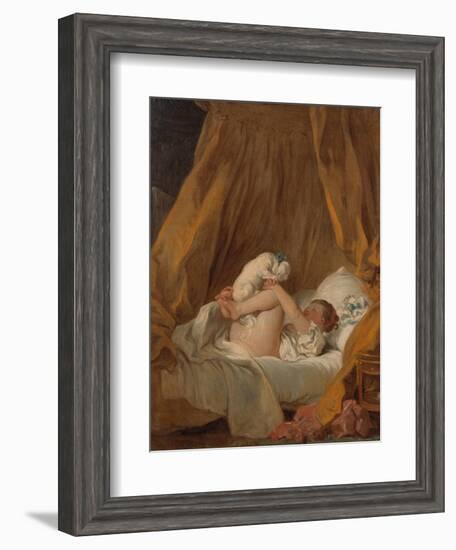 La Gimblette (Girl with Her Dog), about 1770-Jean-Honoré Fragonard-Framed Giclee Print