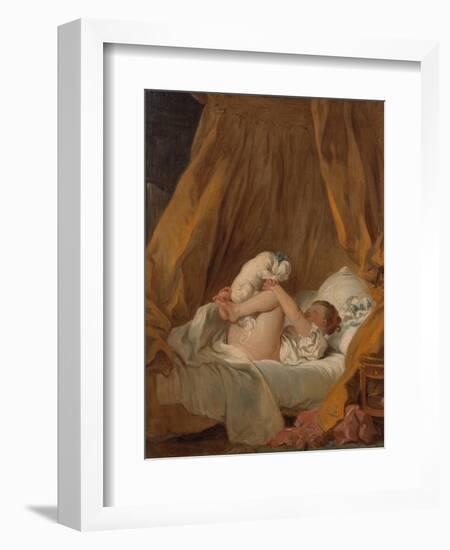 La Gimblette (Girl with Her Dog), about 1770-Jean-Honoré Fragonard-Framed Giclee Print