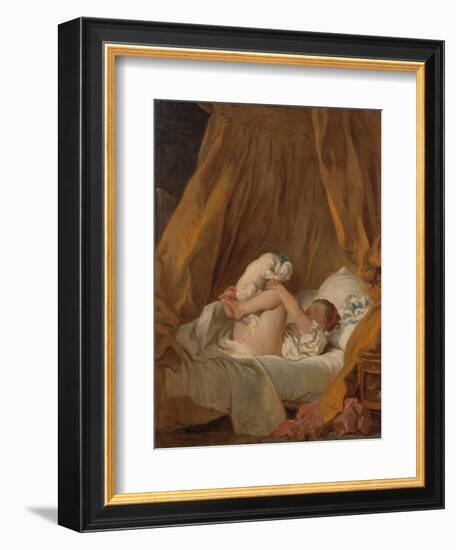 La Gimblette (Girl with Her Dog), about 1770-Jean-Honoré Fragonard-Framed Giclee Print