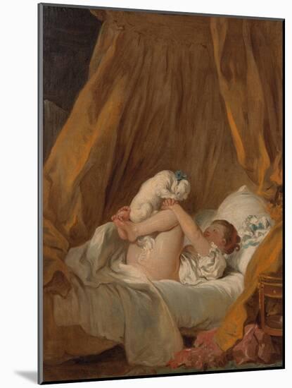 La Gimblette (Girl with Her Dog), about 1770-Jean-Honoré Fragonard-Mounted Giclee Print