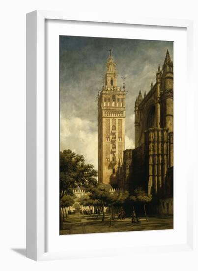 La Giralda de Seville-Adrien Dauzats-Framed Giclee Print