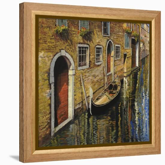 La Gondola Sul Canale-Guido Borelli-Framed Premier Image Canvas