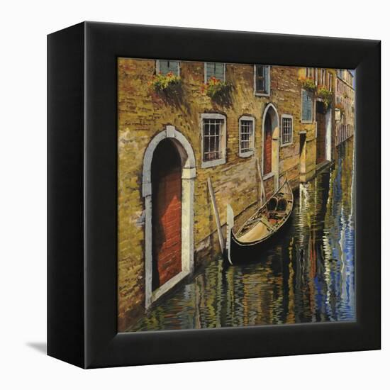 La Gondola Sul Canale-Guido Borelli-Framed Premier Image Canvas